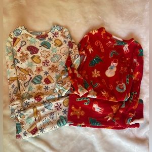 Christmas toddler pijamas. Both size 2T